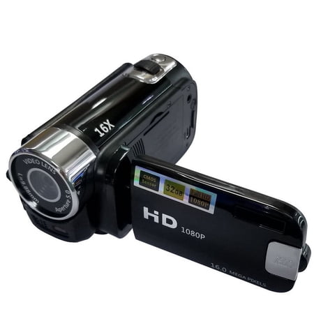 1080P HD Digital Camcorder, 16MP, 16X Zoom, 2.4" Rotatable Screen, LED Fill Light
