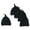 Black, variant on Black Knotted Baby Cap (Pack of 5)