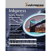 Inkpress Semi Matte Inkjet Photo Paper, 10.4mil, 240gsm, 95% Bright, 8.5x11", 50 Sheets