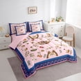 thumbnail image 3 of Homewish Teens Chic Floral Mushroom Bedding Comforter Set 7pcs,Ladybug Moth Dragonfly Queen Bedding Sets Super Cozy,Exotic Style Queen Sheet Sets,Ultra Soft Home Decor,Reversible, 3 of 8
