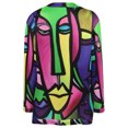 thumbnail image 5 of Chaquetas para mujer, chaqueta de entrenamiento diario para vacaciones, cárdigan de otoño e invierno, abrigo de punto abierto, Top informal de manga larga con estampado Floral Odeerbi  ODB-3, 5 of 5
