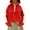Red, variant on Otntypg Womens Half Zip Sherpa Fleece Pullover Soft Oversized Long Sleeve Color Block Mock Neck Sweatshirt with Pockets Warm Fuzzy Sweater Tops Green XXXL