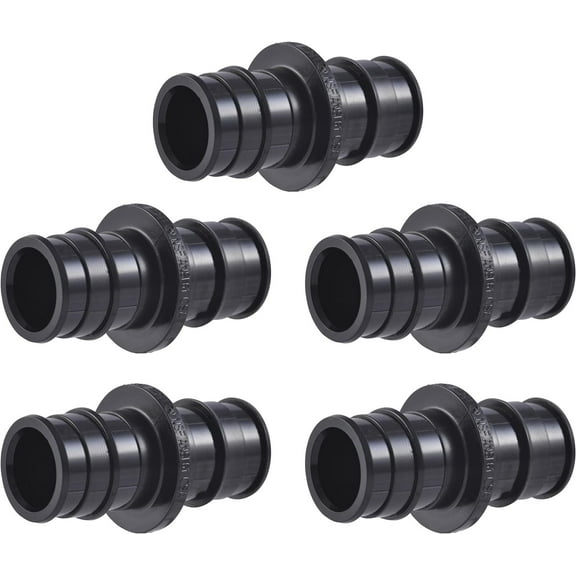 SharkBite 3/4 Inch Poly Expansion Coupling for PEX-A Pipe, Pack of 5, Plastic Plumbing Fittings, Plastic Coupling for PEX-A Tubing, UA016A5