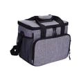 thumbnail image 4 of Bolsa térmica térmica con correa ajustable para el hombro para adultos, ideal para llevar comida caliente y fría. Gris 28x215x24cm, 4 of 9