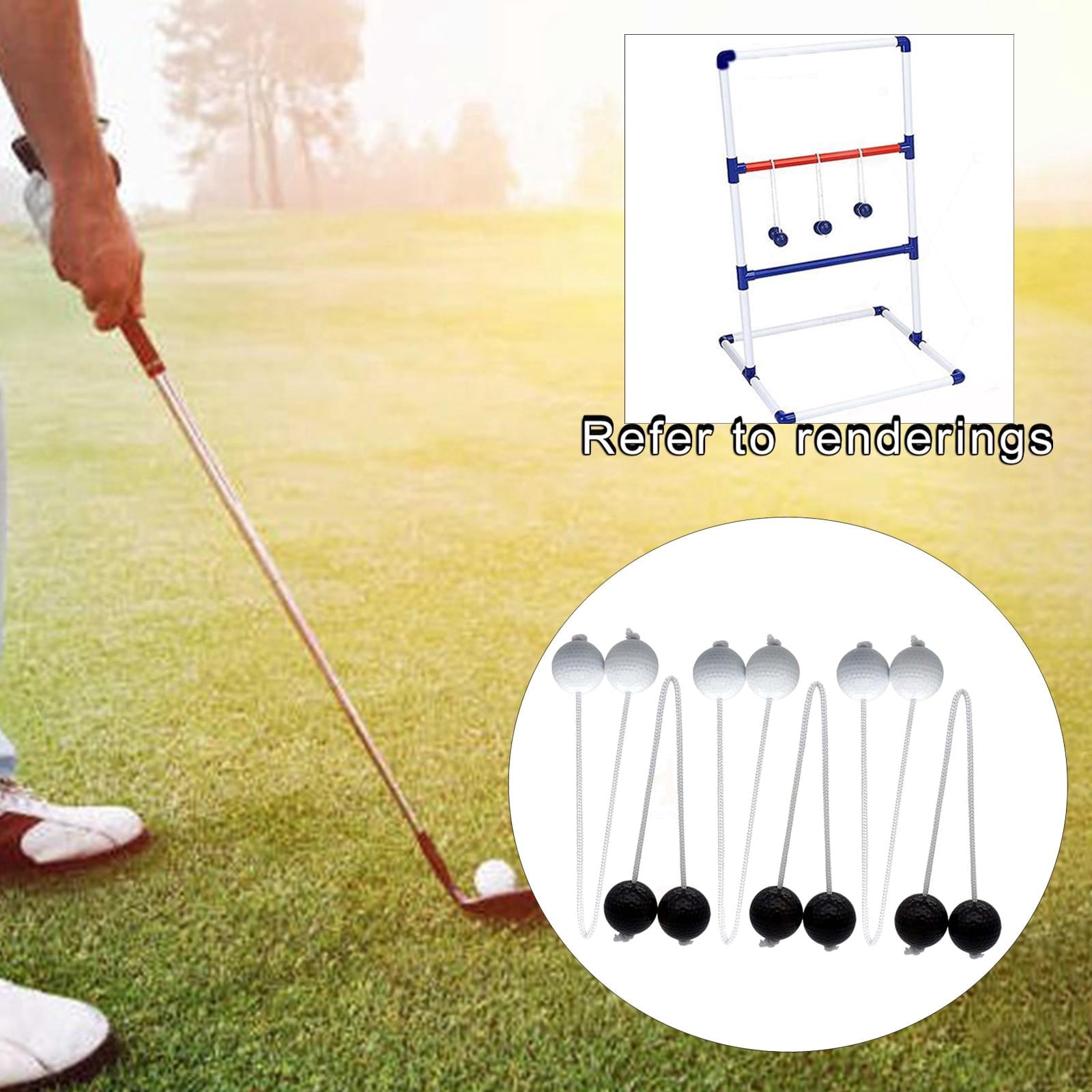 DimyFew 6 Pieces Ladder Ball for Kids Adults Family Outdoor Lawn Yard Beach Game Bola Strands Black and White