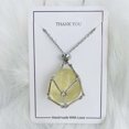 thumbnail image 2 of Fashion Natural Stone Card Necklaces for Women Men Retro Weaving Net Metal Adjustable Chain Choker Jewelry Birthday Gift, 2 of 7