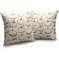 thumbnail image 2 of Fall Pumpkin Outdoor Pillow Covers 20x20 Set of 2 Autumn Thanksgiving Harvest Throw Pillows Case Burnt Orange White Farmhouse Fall Holiday Cushion Covers for Sofa Couch Bed Decor, 2 of 6