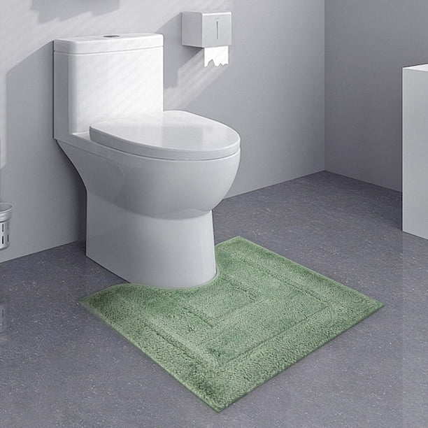 Tapete para entrada de patio, tapete grueso en forma de U para baño, tapete absorbente para puerta, tapete para secar pies, para isla de inodoro, antideslizante, duradero, para cocina, áreas