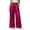 Pink, variant on Inverlee Women's Elastic High Waist Satin Wide Leg Pants Silky Relaxed Fit Casual Beach Trousers Gold S