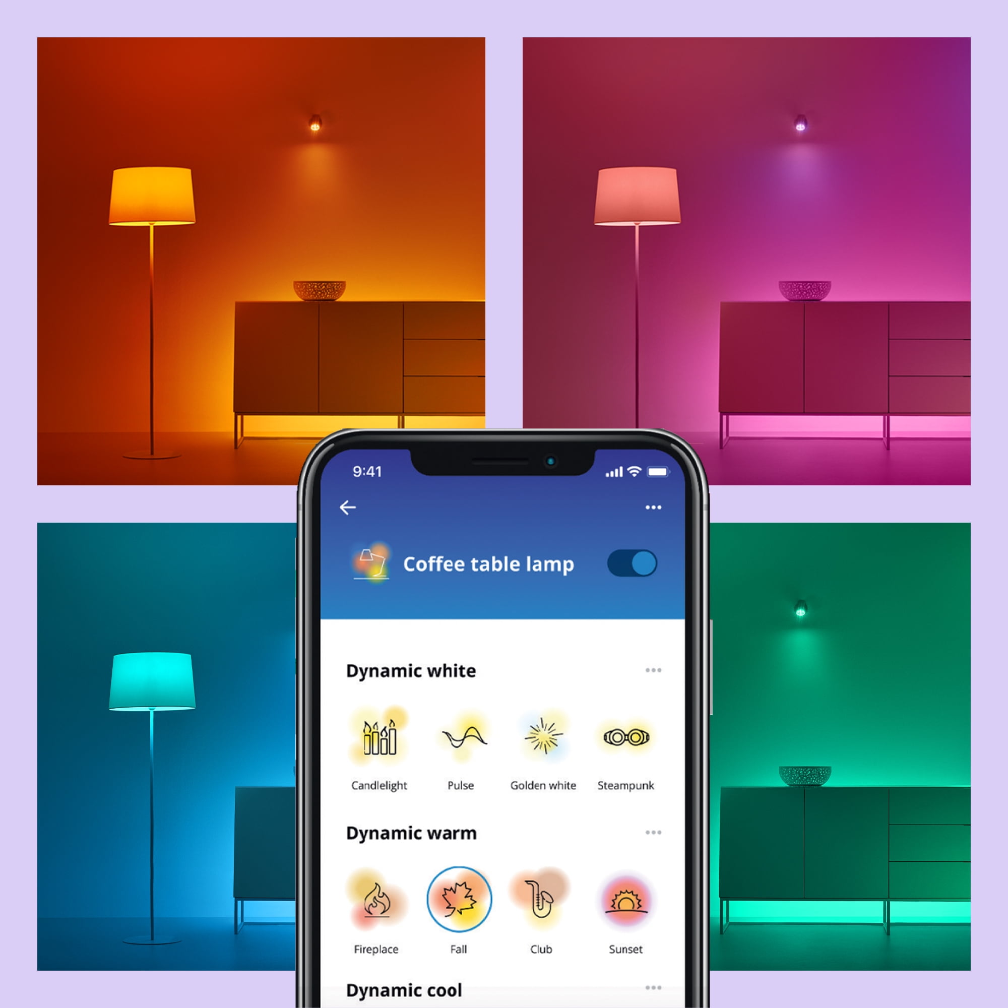 WiZ Connected LED 100-Watt A21 General Purpose Light Bulb, Frosted, Tunable White, Dimmable, E26 Medium Base (6-Pack)