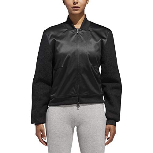 Adidas Womens Athletics Sport ID Lightweight Bomber Jacket, Black Medium Walmart.com
