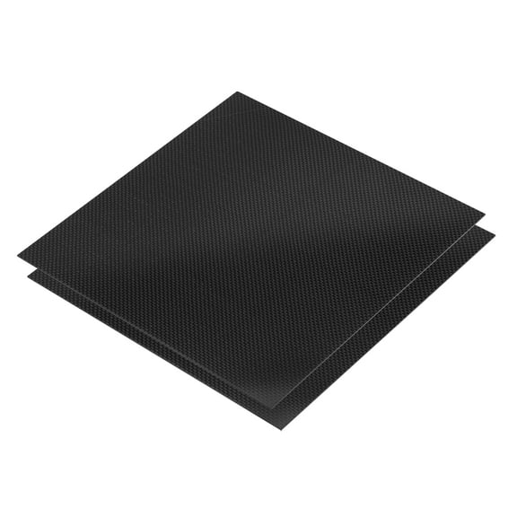Uxcell Black 3K Carbon Fiber Plate Panel Sheets Carbon Fiber Board Plate Flexible 240 x 240 x 1mm 2 Pcs