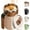 Brown, variant on Automatic Stirring Coffee Cup with Temperature Display, Rechargeable Coffee Mug, 13.5oz Self-Stirring Mug with Lid, Stainless Steel Material Suitable for Coffee, Milk, and Other Beverages (Black)
