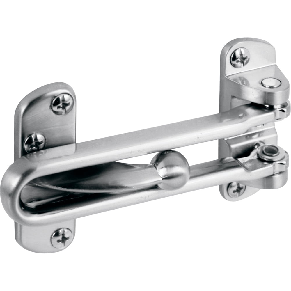 Swing Bar Lock, 37/8 in. Bar Length, Diecast Zinc, Satin Nickel Finish