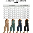 thumbnail image 6 of Womens Summer 2 Piece Outfits Linen Crop Tank Tops Lounge Matching Sets & Long Track Pants Tracksuits 2024, 6 of 6