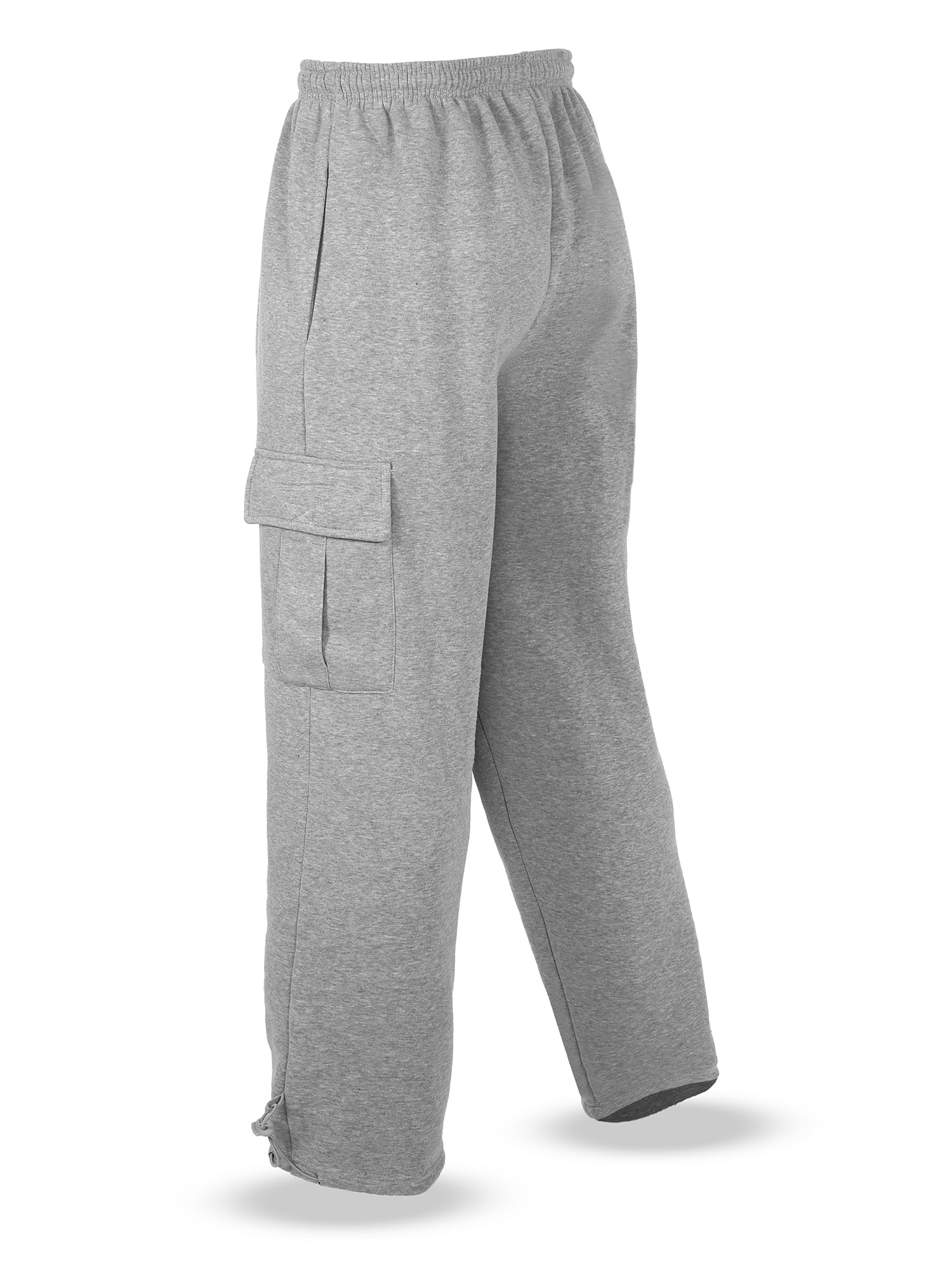 Zusmen Mens Fleece Cargo Sweatpants Multipocket Loose Casual M5XL