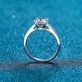 thumbnail image 2 of Anillo de plata esterlina para mujer, anillo de moissanita de cuatro garras de 1 quilate y 2 quilates, anillo Zhoujia, 2 of 5