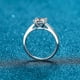 thumbnail image 3 of Anillo de plata esterlina para mujer, anillo de moissanita de cuatro garras de 1 quilate y 2 quilates, anillo Zhoujia, 3 of 5