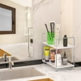 thumbnail image 3 of Ncheli Organizador de Maquillaje con Estantes Ajustables de Metal Blanco, 3 of 6