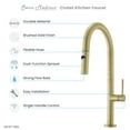 thumbnail image 6 of Chalet Single Handle, Pull-Down Kitchen Faucet in Brushed Gold, 6 of 11