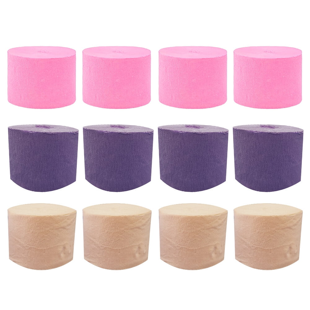Uposao 12 Rolls 25m Crepe Paper Paper Ribbons for Party Decorations