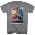 thumbnail image 1 of Jaws Ski Shark Collage Graphite Heather Adult T-Shirt 5Xl, 1 of 2