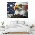 thumbnail image 3 of GOSMITH American Flag Tapestry Stars and Stripes Flag and Bald Eagle Wall Hanging Bedroom Living Room College Dorm Decoration Tapestry 40x30 Inch, 3 of 7