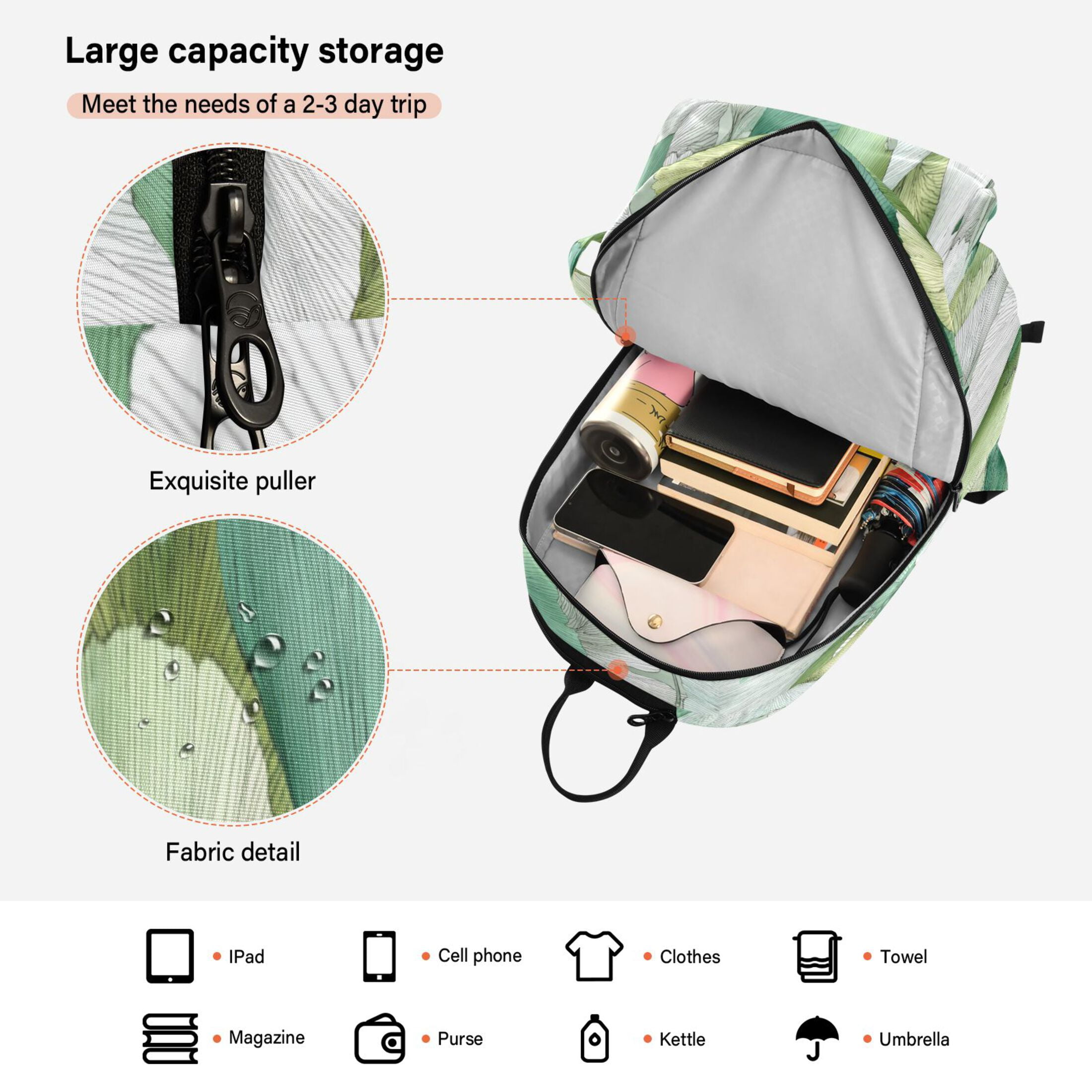 2 Racquet Holder Tennis Backpack Tennis Racket Covers Gym Bags Ginkgo Leaves