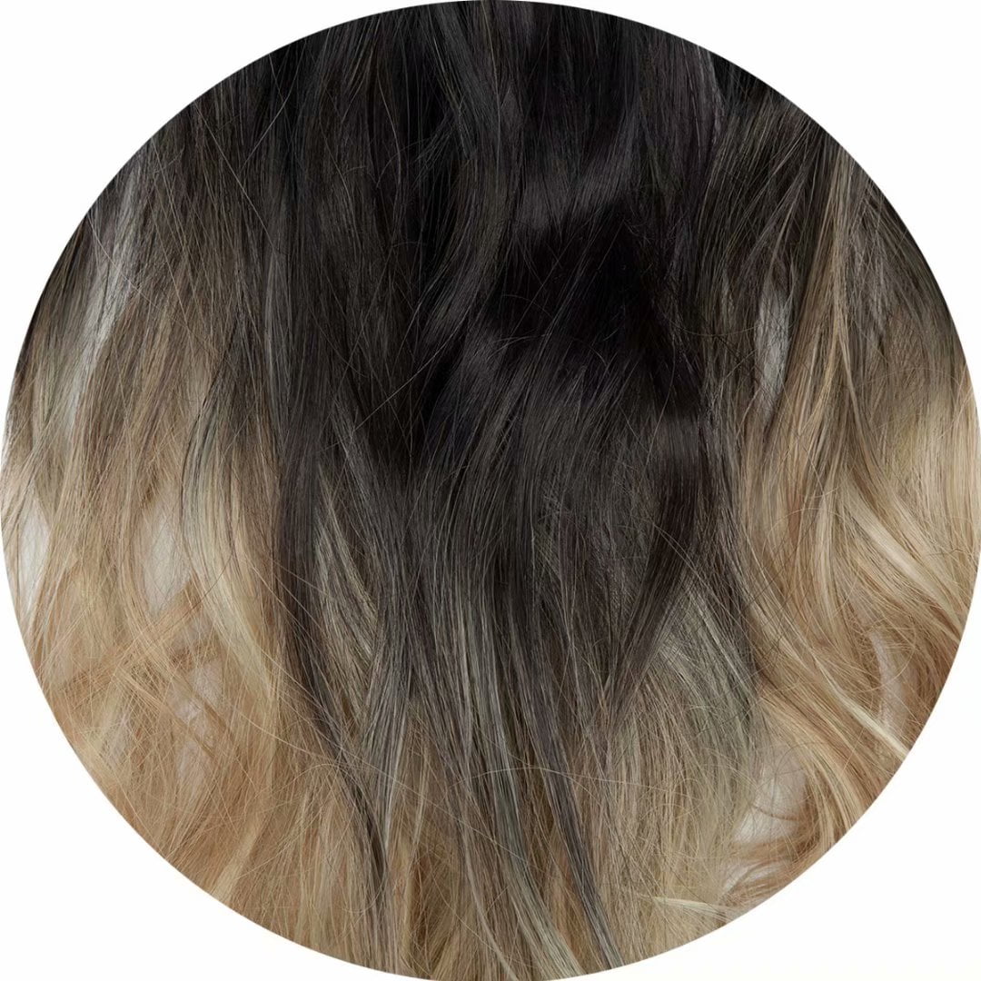 Dark brown/bleach blonde