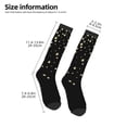 thumbnail image 2 of Naloa Star Silver Glitter Knee Socks, High Socks Long Stretchy Sock Women Knee High Stocking, Long Socks for Women, 2 of 6