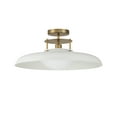 thumbnail image 2 of Gavin 1-Light Ceiling Light in White with Warm Brass Accents, 2 of 5