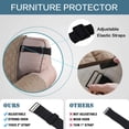 thumbnail image 4 of Reversible Sofa Cover Couch Slipcover with Elastic Straps Furniture Protector with Portable Pockets Beside Washable Cover for Pets Kids Children, 4 of 6