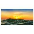 thumbnail image 2 of Soleil Brillant et Vagues Lumineuses - Impression sur Toile Photo de Plage, 2 of 3