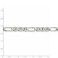thumbnail image 4 of 925 Sterling Silver 7.5mm Solid Plain Figaro Anchor Chain w/ Lobster Clasp - 18", 4 of 5