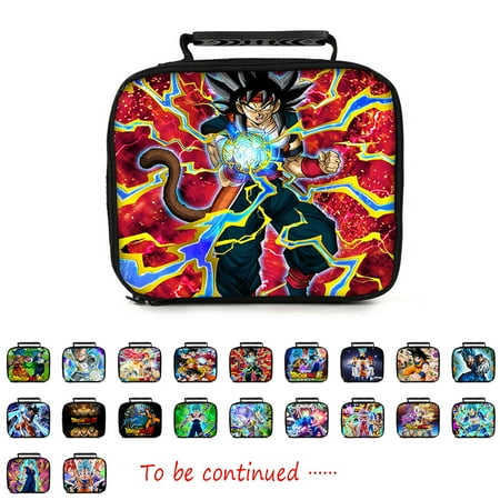

Dragon Ball Waterproof Insulated Cooler Lunch Bag Portable Zipper Reusable Lunch Tote Bag-E