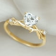 thumbnail image 6 of Rosec Jewels Lab Created Diamond Heart Engagement Ring - 7 mm - 1 Ct - EF-VS Quality, 14K Yellow Gold, US 3.00, 6 of 8