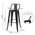 thumbnail image 5 of Modern Dining chairs, Black Dining Room Chairs, Industrial Bar Stools for Kitchen Dining Room., 5 of 6