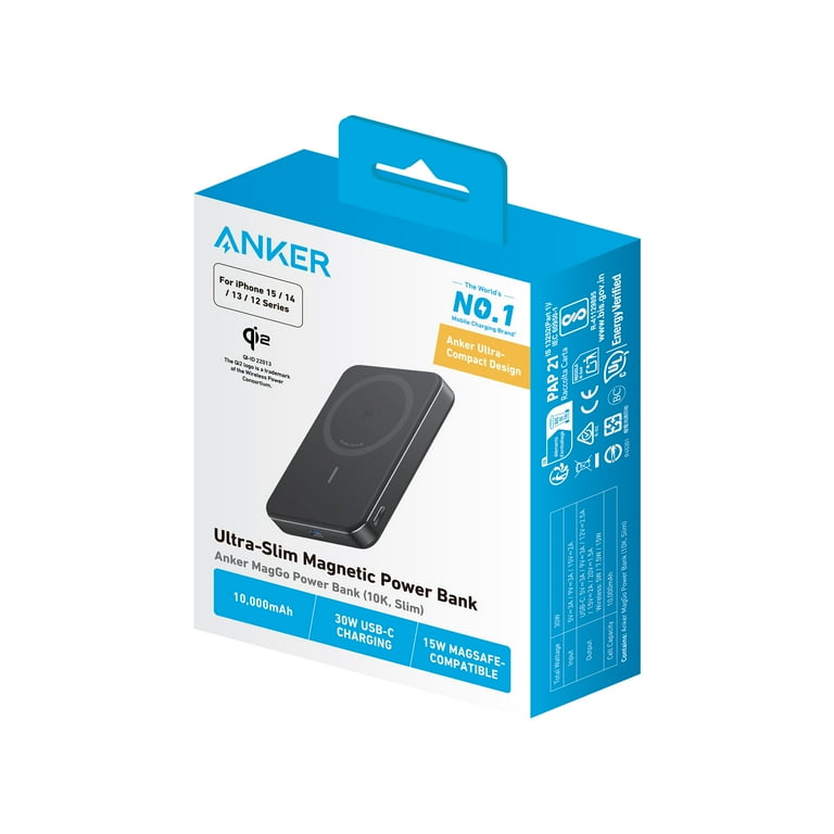 Anker MagGo Power Bank (10,000 mAh, Slim)  - Walmart.com