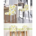 thumbnail image 5 of Yellow Watercolor Floral Bar Stool Covers Set of 4, Spring Flower Abstract Art Stretch Washable Bar Chair Covers with Backs, Removable Pub Counter Height Chair Cover for Kitchen Dining Room Cafe, 5 of 7