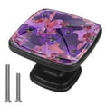 thumbnail image 1 of 4 Pcs Cabinet Handle Drawer Pulls Flower Knobs with Screws Square Furniture Office Cabinet Knob Decoration, 1 of 5