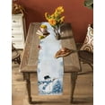 thumbnail image 4 of Table Runners 120 Inches Long Dress Scarves, Christmas Coastal Farmhouse Coffee/Dining/Kitchen Table Runner for Living Room, Blue Snowman Pine Tree Starfish Coral 13x120 Inch, 4 of 7