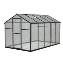 6x10 ft Garden Greenhouse with Aluminum Frame, Lockable Door, Adjustable Roof Vent – Perfect for Backyard and Patio