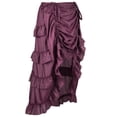 thumbnail image 3 of WTXUE Skirts, Flutter Ruffle, Women Skirt Skirt Solid Mid-Length Women's Plus, Red Size L, 3 of 7