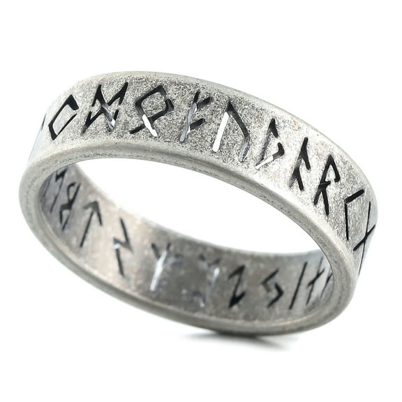 ZMY Home Minimalist Stainless Steel Ring with Intricate Nordic Viking Rune Design (11)