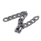 thumbnail image 3 of Cadenas de aluminio para bordillo, 10 metros, color antioxidante, duraderas, eslabones retorcidos simples, cadenas portacables cruzadas para collares, pulseras, color plateado y negro, 3 of 8