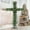 5 Ft, variant on 6 Ft Cross Christmas Tree with Lights, Prelit Artificial Skinny Pencil Christmas Xmas Tree with Christ Crown for Christian Holiday Church Home Decor Celebrate Lord and Savio