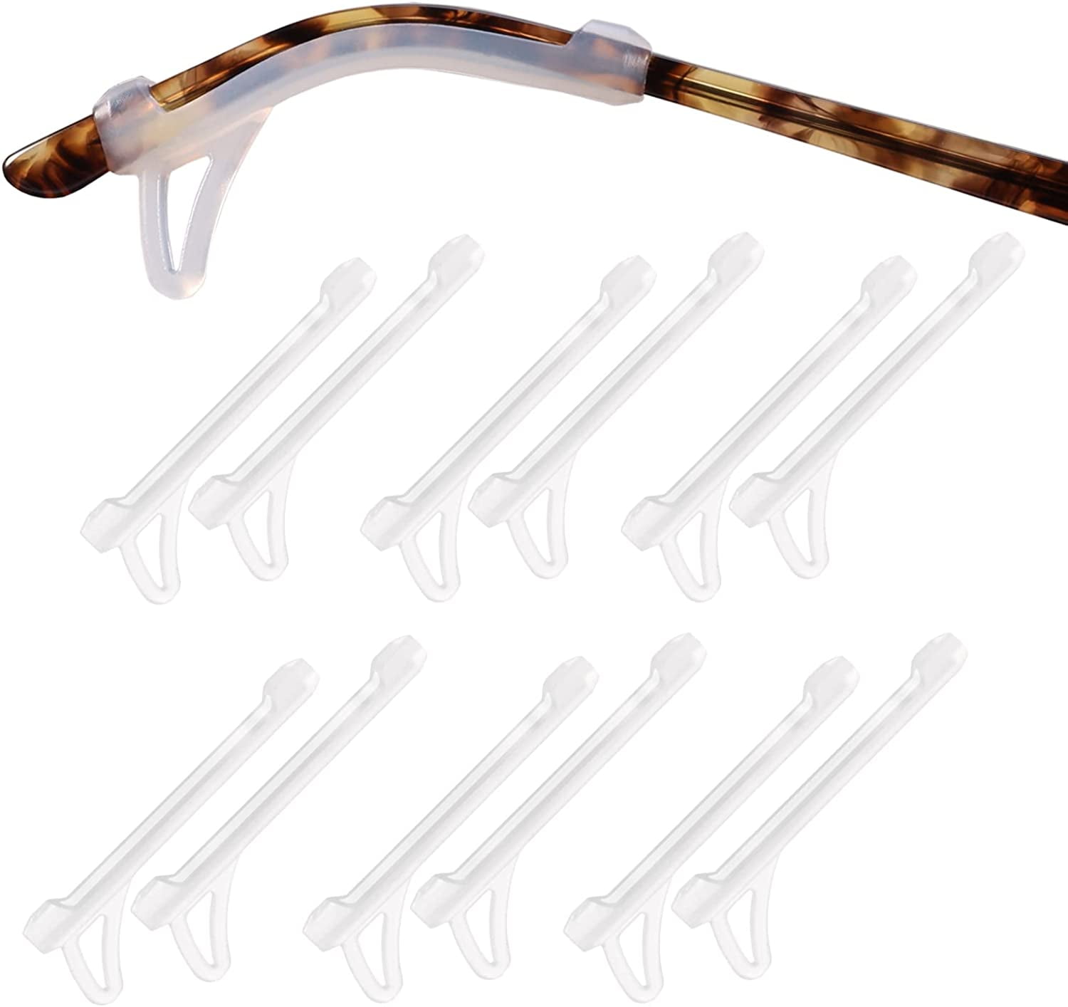 Eyeglasses Ear Grips Sleeve Retainer anti slip Silicone Eyeglass Temple Tips with Hook design