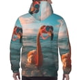 thumbnail image 7 of Sikiie Swimming Goggled Flamingo Men's Hoodie, Essentials Hoodie, Sweatshirt, Pullover Hooded Sweatshirt for Men-Small, 7 of 7
