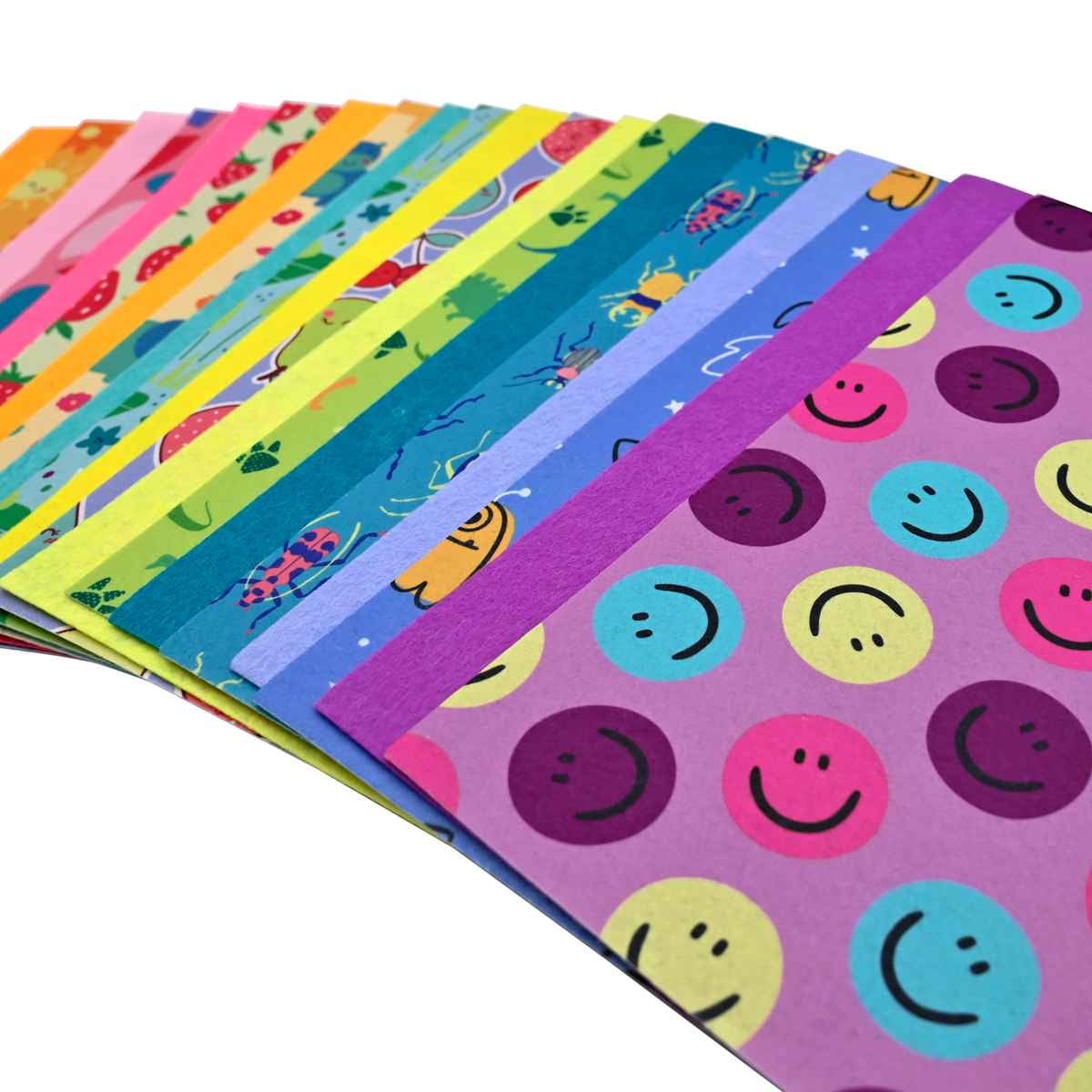 (3 pack) Hello Hobby 9" x 12" Multicolor Printed Felt Sewing & Craft Fabric, 20 Pack
