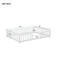 thumbnail image 5 of Alvantor Full Size Floor Bed with Entrance and Guardrails – Low Montessori Wood Bed Frame for Toddlers, White, 5 of 5